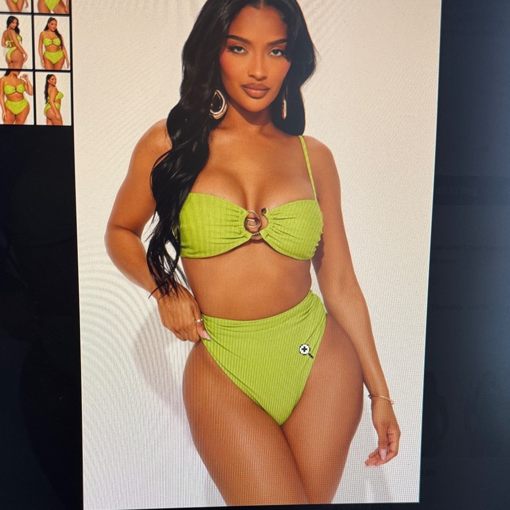 Fashion Nova Lime Bikini Set